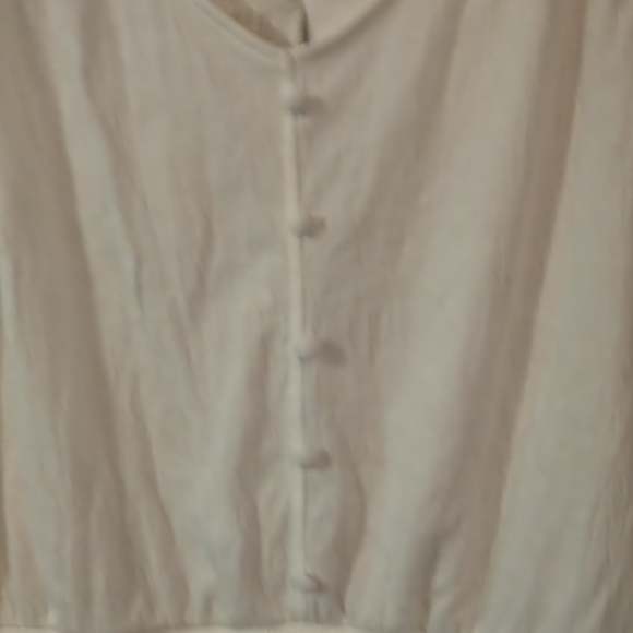 So Crop Top Flower Cut Out Back & Sleeved Button Detail Shirt Soho Shabby Chic - Picture 3 of 9
